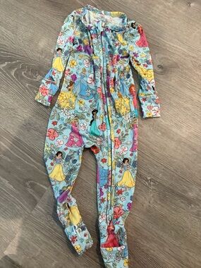 RARE Posh Peanut Disney Princess baby girl convertible pajamas